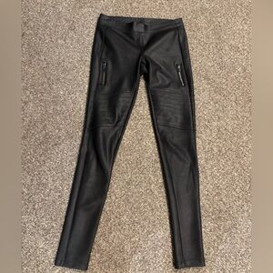 Express Black Faux Leather Pants leggings xs women biker fall winter